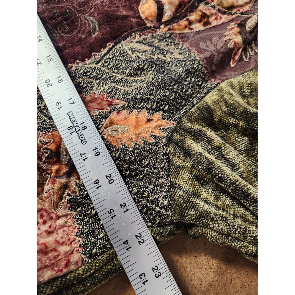 Vintage Flashback Patchwork Boho Jacket Size Larg… - image 13